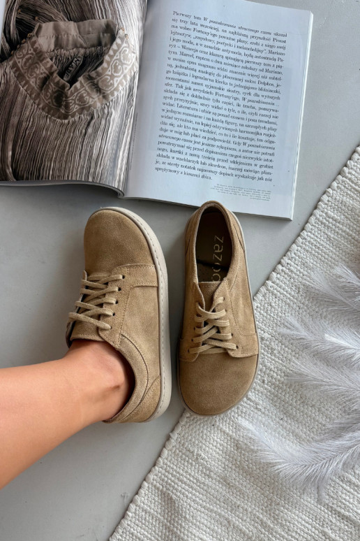 ležérní boty Typu Barefoot Z Naturalnego Zamszu Zazoo 314 béžové ležérní boty Typu Barefoot Z Naturalnego Zamszu Zazoo 314 béžové