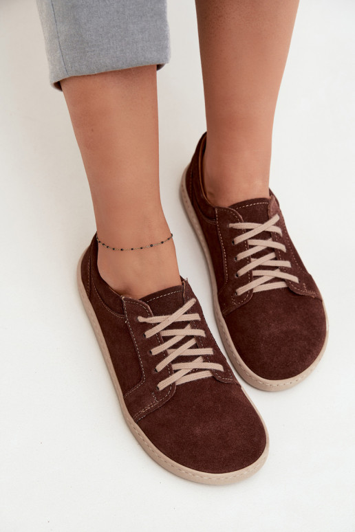 ležérní boty Typu Barefoot Z Naturalnego Zamszu Zazoo 314 Czekoladowe ležérní boty Typu Barefoot Z Naturalnego Zamszu Zazoo 314 Czekoladowe