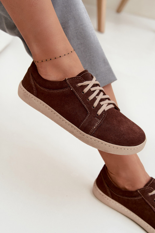 ležérní boty Typu Barefoot Z Naturalnego Zamszu Zazoo 314 Czekoladowe ležérní boty Typu Barefoot Z Naturalnego Zamszu Zazoo 314 Czekoladowe