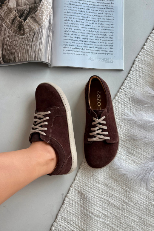 ležérní boty Typu Barefoot Z Naturalnego Zamszu Zazoo 314 Czekoladowe ležérní boty Typu Barefoot Z Naturalnego Zamszu Zazoo 314 Czekoladowe