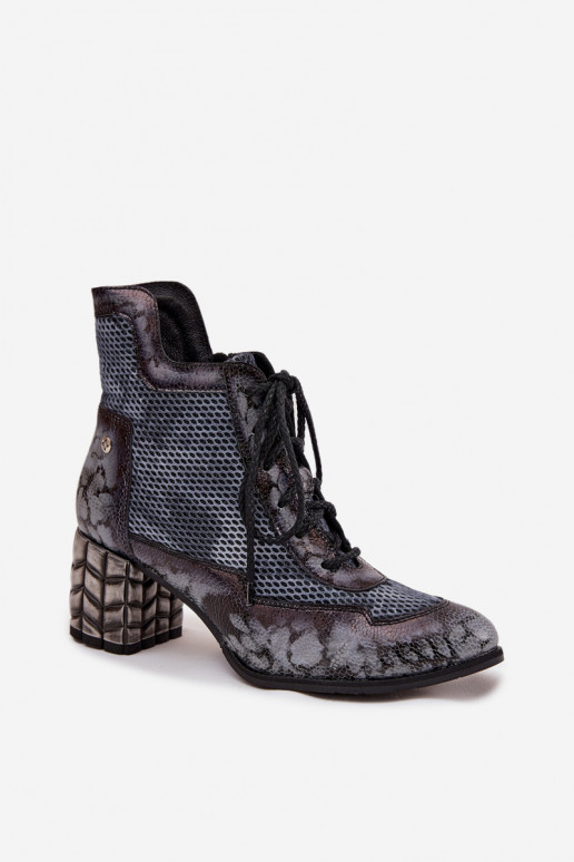  Dámské podpatky  06989-03 šedá