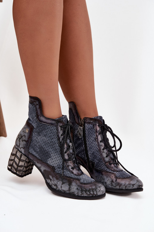  Dámské podpatky  06989-03 šedá