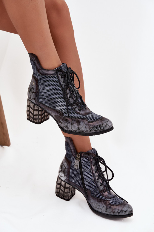  Dámské podpatky  06989-03 šedá