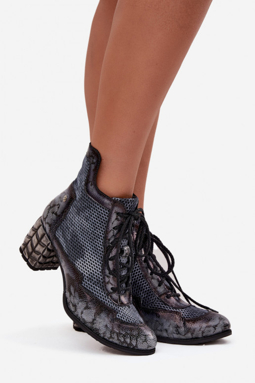  Dámské podpatky  06989-03 šedá