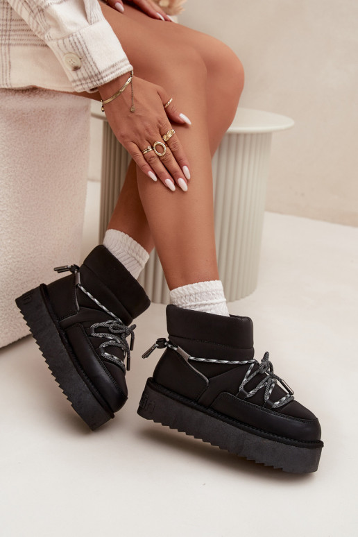 Sněhule s platformou D.Franklin DFSH371015 Černé