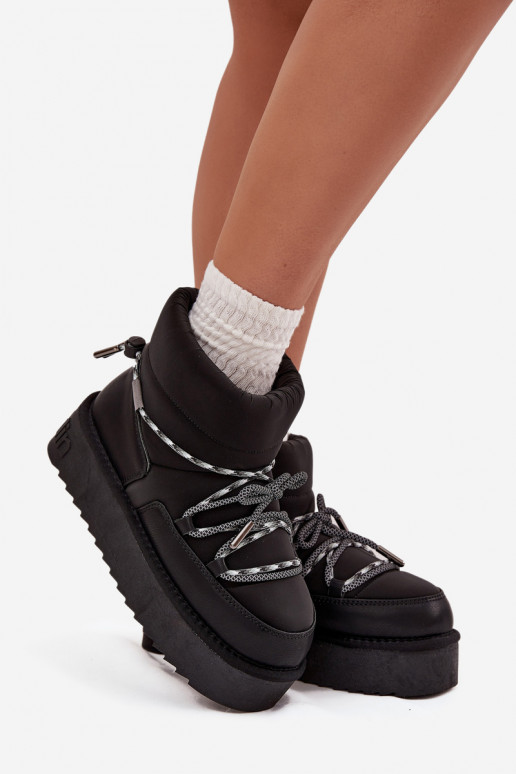 Sněhule s platformou D.Franklin DFSH371015 Černé