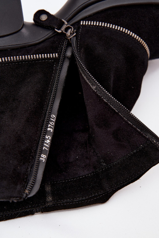 Dřeváky  Z Wywiniętą Cholewką  07145-01 Černé