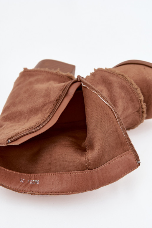 Dámské podpatky Z Wywiniętą Cholewką hnědá Idalia