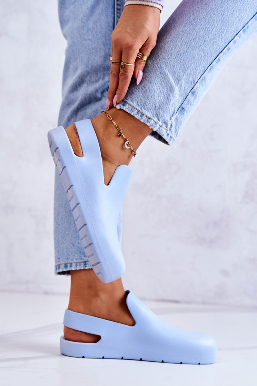 Módní gumové dřeváky modrá Meriko