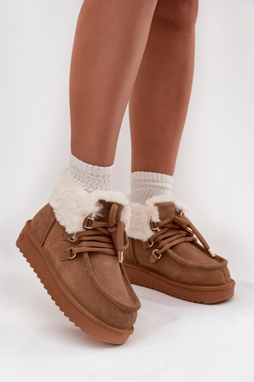 Sněhule  Z Naturalnego Zamszu D.Franklin DFSH375006 Camel 2