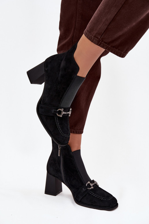 Dámské podpatky Z Naturalnego Zamszu s podpatky Artiker 57C0124 Černé