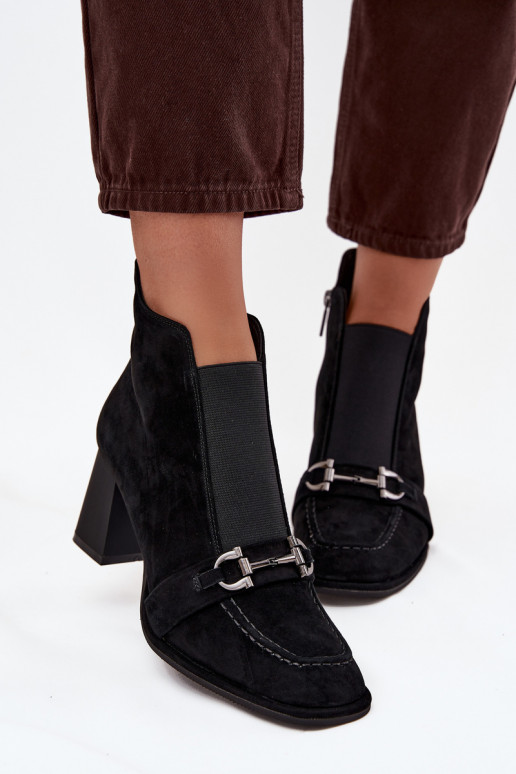 Dámské podpatky Z Naturalnego Zamszu s podpatky Artiker 57C0124 Černé