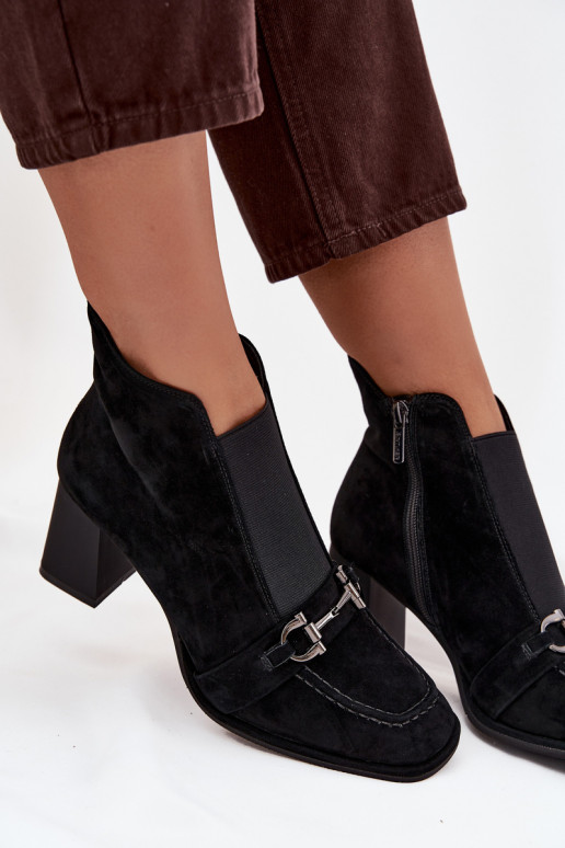 Dámské podpatky Z Naturalnego Zamszu s podpatky Artiker 57C0124 Černé