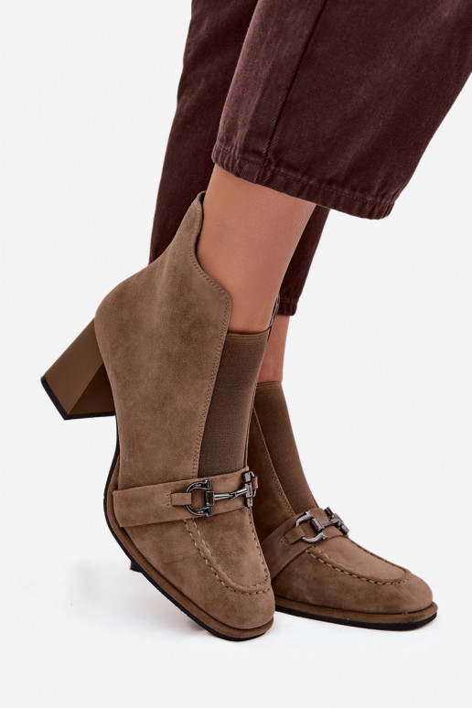 Dámské podpatky Z Naturalnego Zamszu s podpatky Artiker 57C0222 béžové