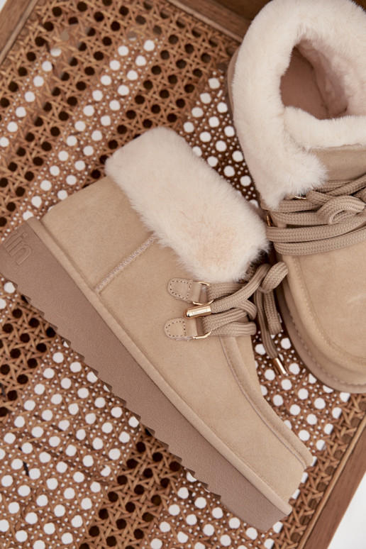 Sněhule  Z Naturalnego Zamszu D.Franklin DFSH375006 slonová kost