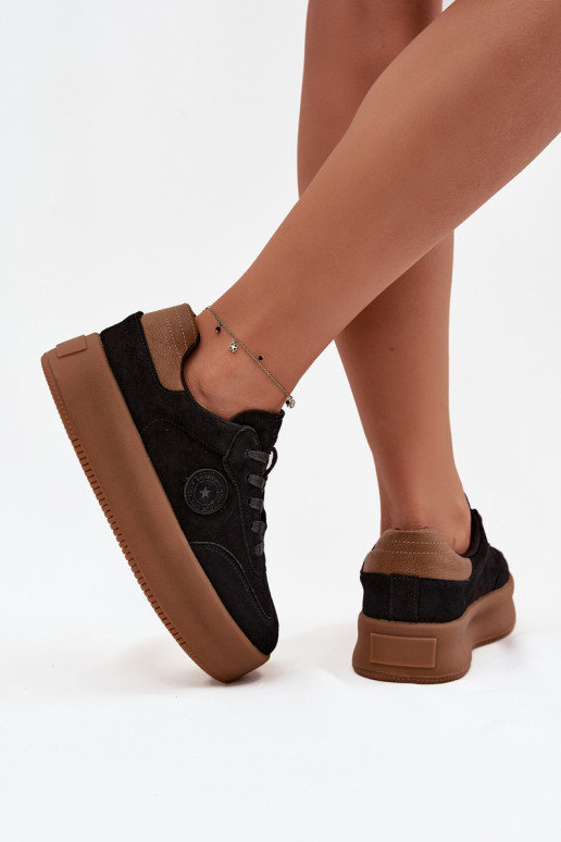 Tenisky  s platformou Big Star SS274761 Černé Tenisky  s platformou Big Star SS274761 Černé