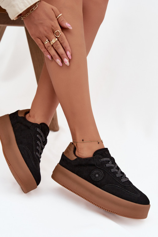 Tenisky  s platformou Big Star SS274761 Černé Tenisky  s platformou Big Star SS274761 Černé