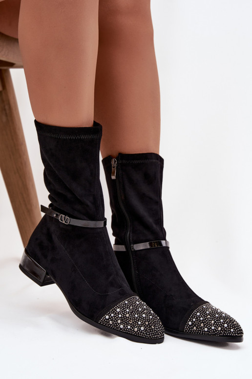 Dámské podpatky na nízkém podpatku  I em D&A MR52-165 Černé