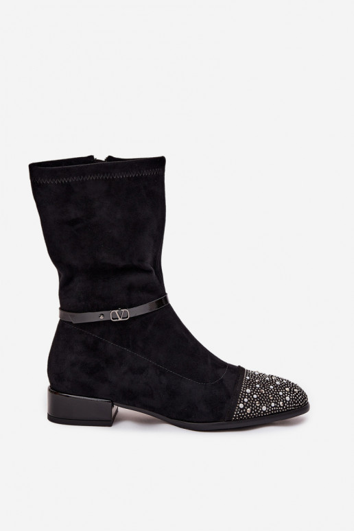 Dámské podpatky na nízkém podpatku  I em D&A MR52-165 Černé