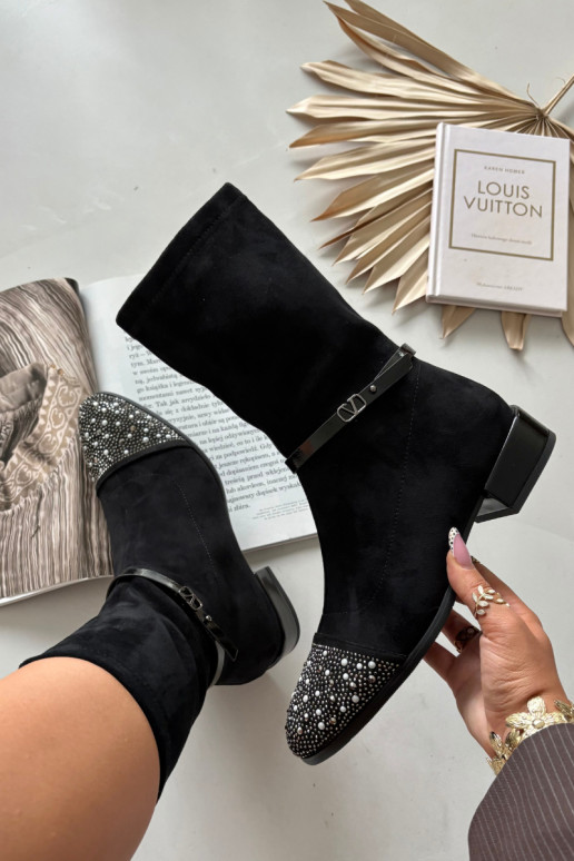 Dámské podpatky na nízkém podpatku  I em D&A MR52-165 Černé