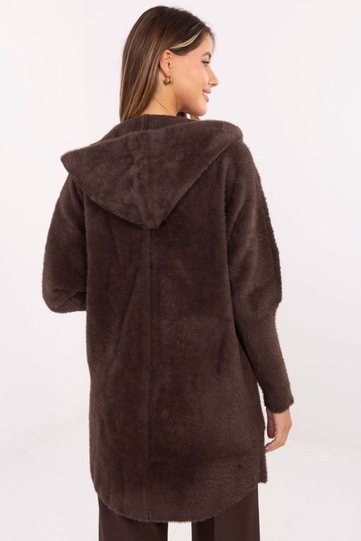 Kabát tmavě hnědé barvy