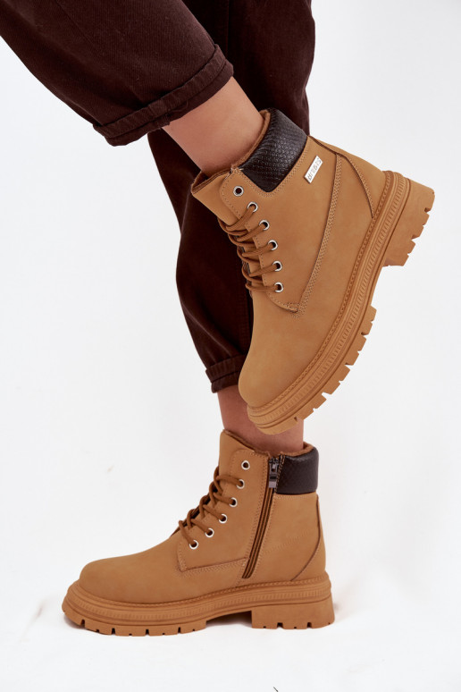 zateplené boty   hnědáSelinda