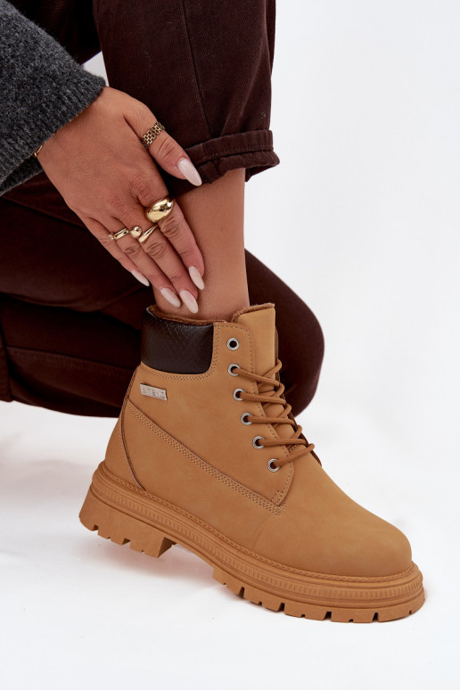 zateplené boty   hnědáSelinda
