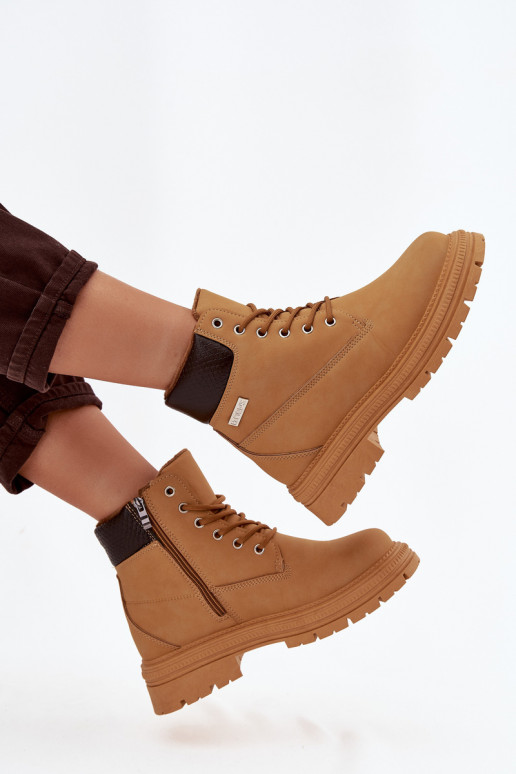 zateplené boty   hnědáSelinda