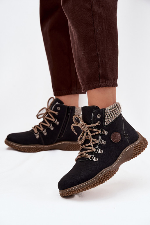 zateplené Dřeváky boty  Černé Zenaya