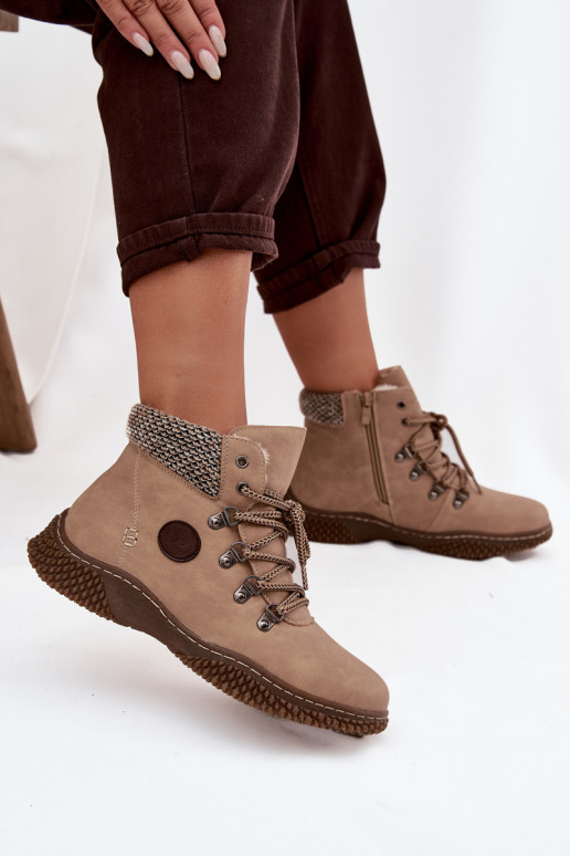 zateplené Dřeváky boty  béžové Zenaya