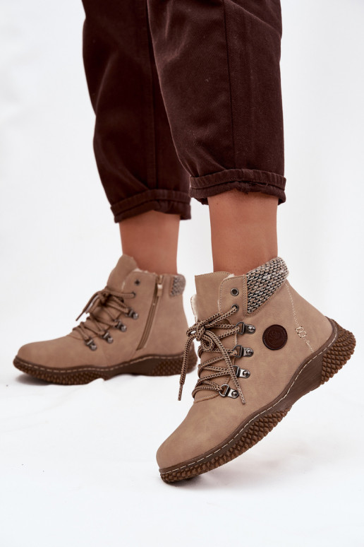 zateplené Dřeváky boty  béžové Zenaya