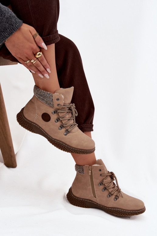 zateplené Dřeváky boty  béžové Zenaya