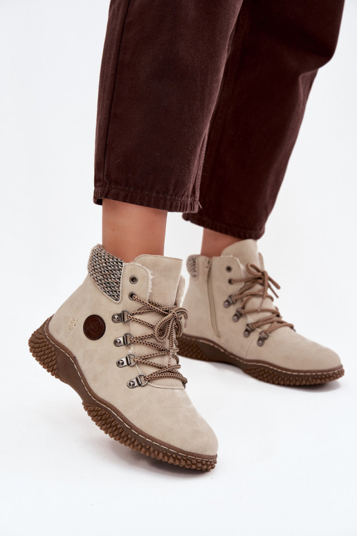 zateplené Dřeváky boty  slonová kost Zenaya