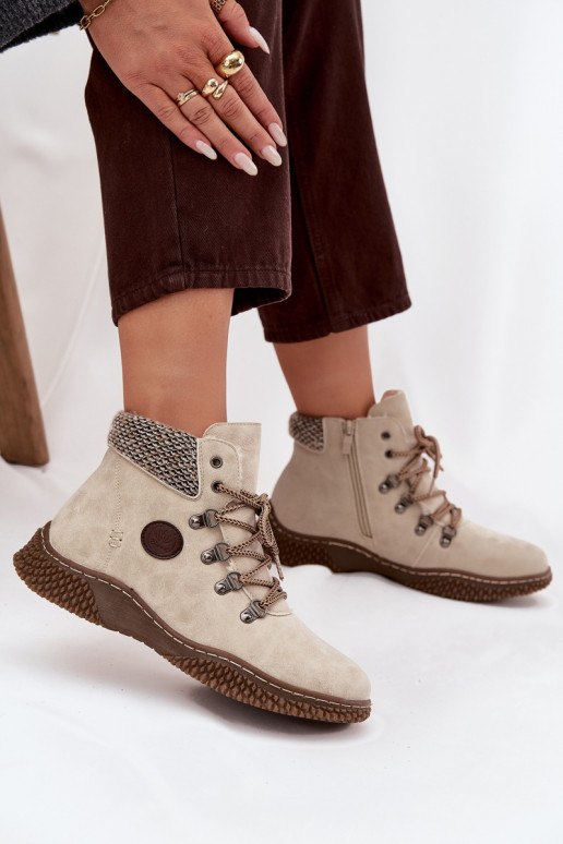 zateplené Dřeváky boty  slonová kost Zenaya