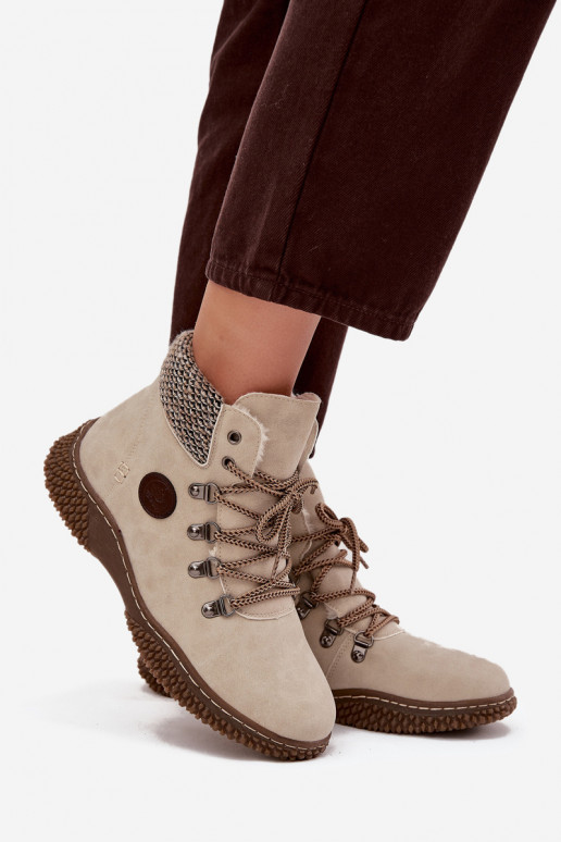 zateplené Dřeváky boty  slonová kost Zenaya