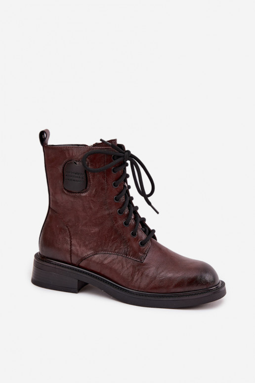 Dřeváky Dámské boty   Detalem  K7180-01 hnědá