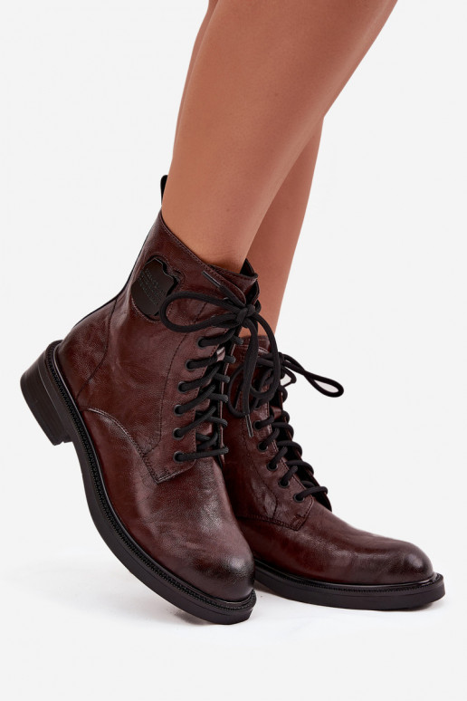 Dřeváky Dámské boty   Detalem  K7180-01 hnědá