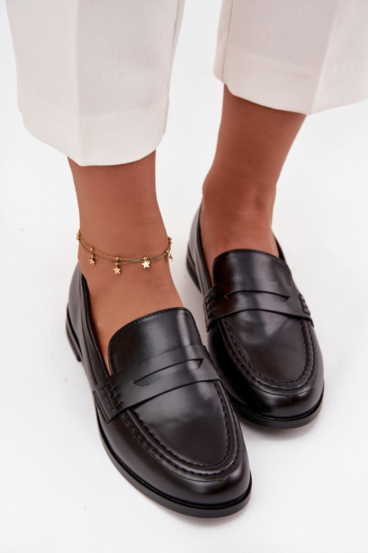 mokasíny mokasíny  z ekologické kůže Černé Bessina