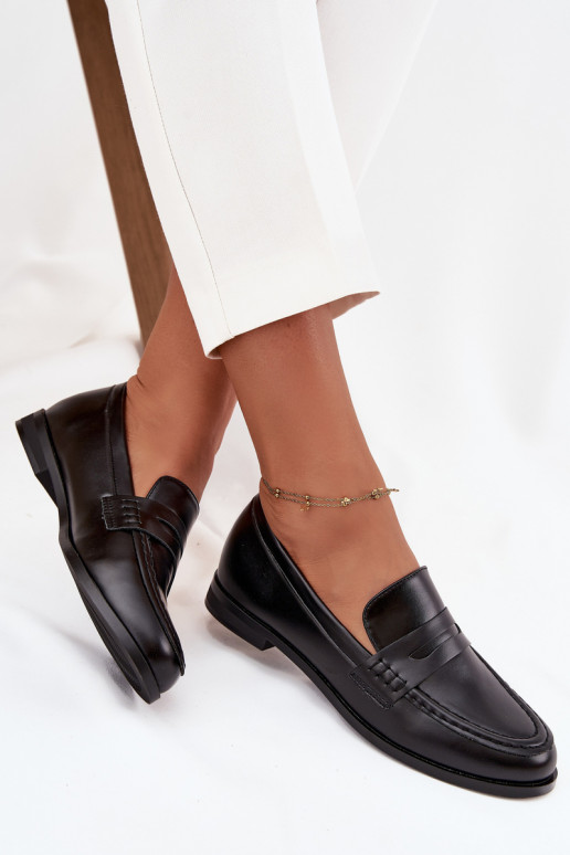 mokasíny mokasíny  z ekologické kůže Černé Bessina