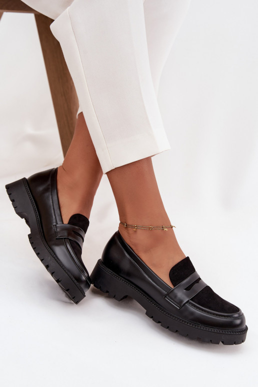Dámské mokasíny z ekologické kůže Černé Cailen