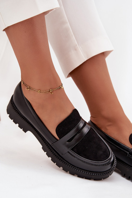 Dámské mokasíny z ekologické kůže Černé Cailen