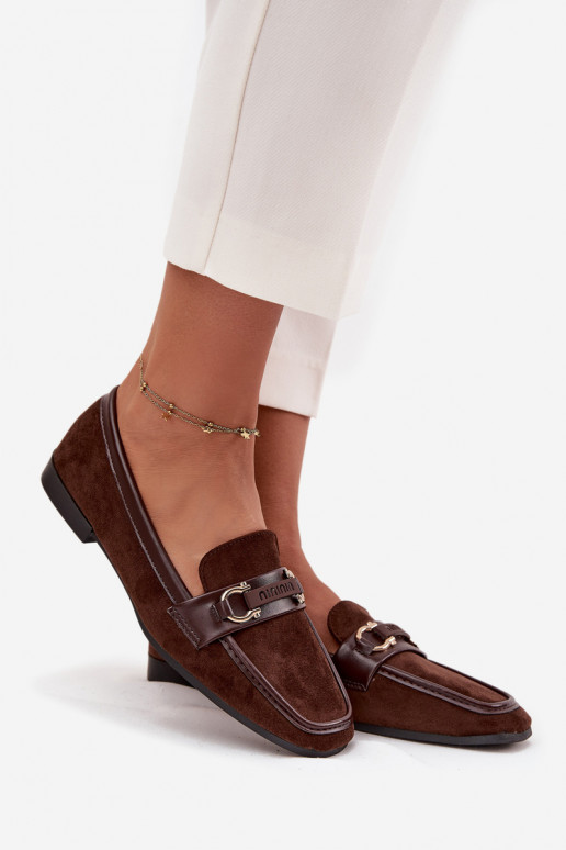 mokasíny mokasíny    Czekoladowe Evelora