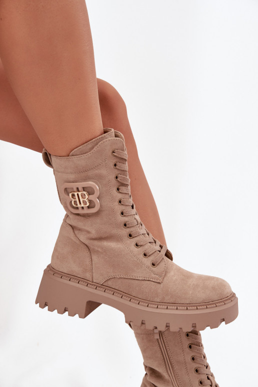 Dřeváky Wokrery    zateplené béžové Kalindra