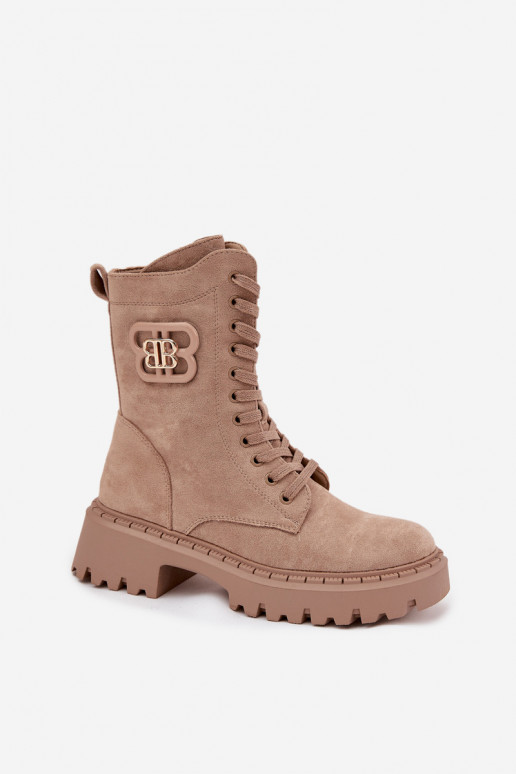 Dřeváky Wokrery    zateplené béžové Kalindra