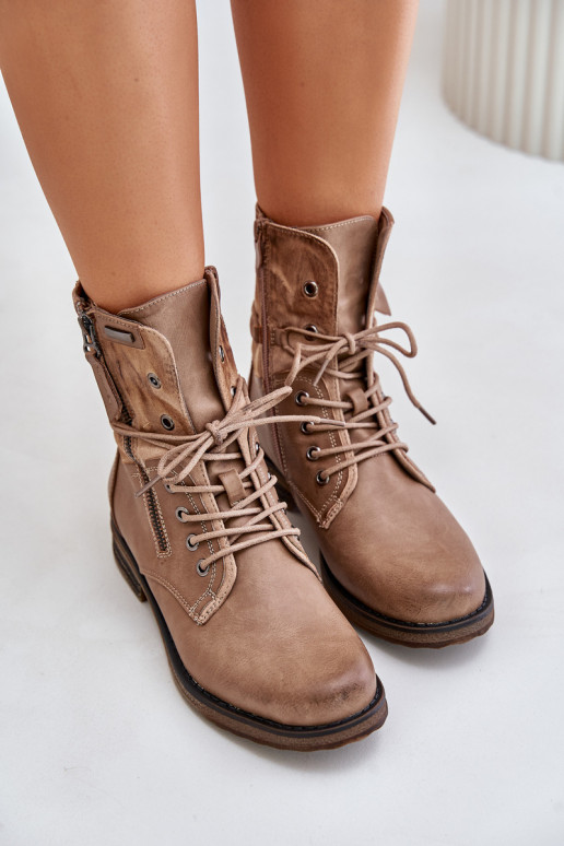 Módní masivní obuv béžové Perfecto