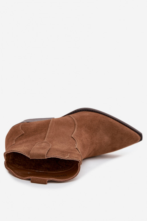 Slip-on vzor Boty v kovbojském stylu  Z Naturalnego Zamszu hnědáBeretta