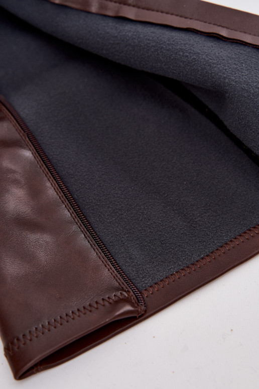 dámské dlouhé boty z ekologické kůže Czekoladowe Oceana