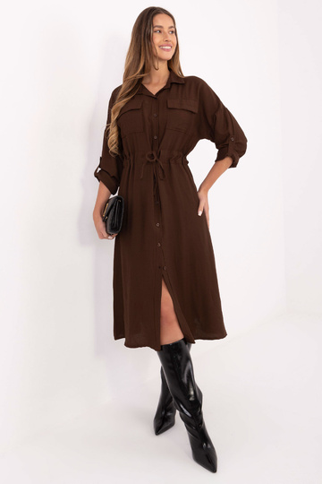 Šaty tmavě hnědé