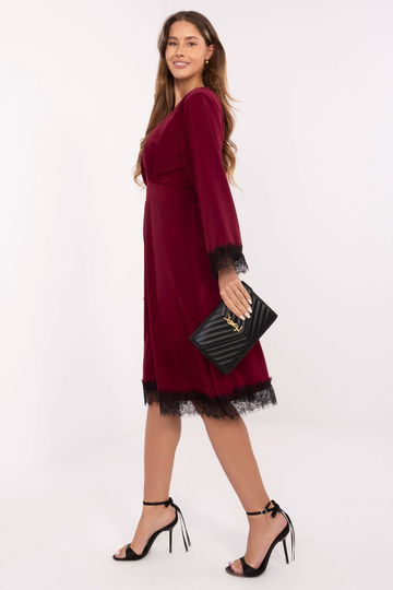 Šaty bordó barvy 2