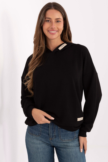 Modrý svetr se zipem, černý